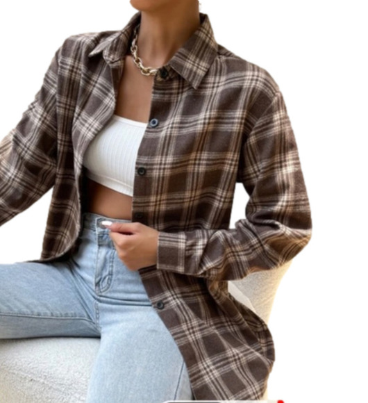SHEIN Tops - SHEIN Faux Flannel- Women’s Size Small